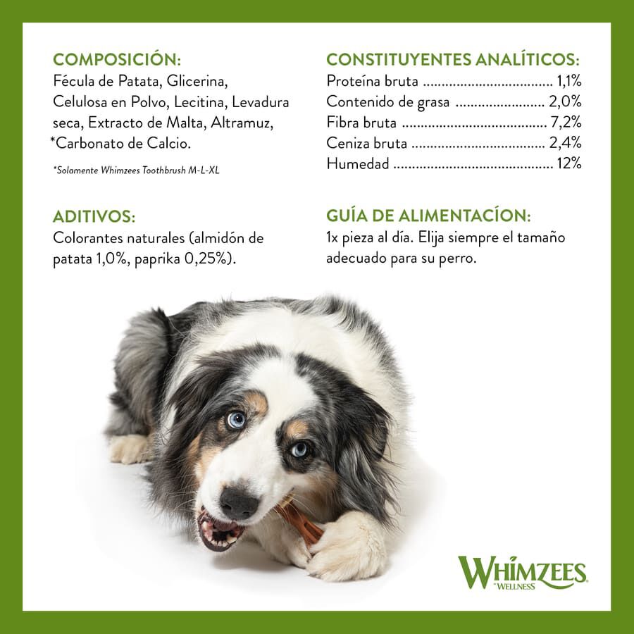 12 barritas Whimzees Snacks Dentales para perros de razas medianas, , large indicador imagen numero 3